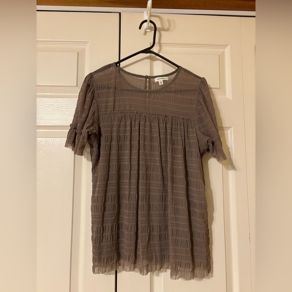 Max Studio brown chiffon blouse